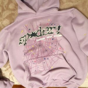 Lavender Graphic Cowl Neck Women's Hoodie